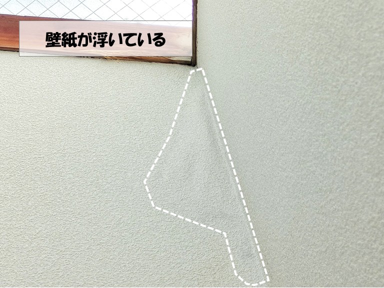 和泉市　壁紙が浮いている